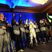 The Michigan basketball team along with a storm trooper sing the fight song during the Michigan Alumni Association pep rally at the Renaissance Atlanta Waverly Hotel in Atlanta on Friday, April 5, 2015. Melanie Maxwell I AnnArbor.com